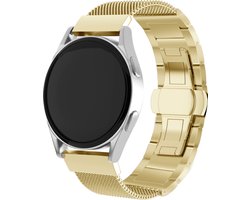 Strap-it Luxe metalen Milanese band geschikt voor Huawei Watch GT 2 42mm / GT 3 42mm / GT 3 Pro 43mm - goud
