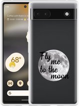 Google Pixel 6a Hoesje Fly me to the Moon - Designed by Cazy