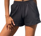 Sport short dames - Korte broek dames - Shorts - Zwart - Broeken - Zomerbroeken - Sweatpants - L