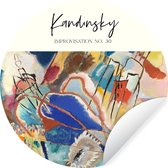 WallCircle - Muurstickers - Behangcirkel - Kunst - Kandinsky - Improvisation no. 30 - 80x80 cm - Muurcirkel - Zelfklevend - Ronde Behangsticker