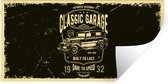 Muurstickers - Sticker Folie - Mancave - Auto - Garage - Retro - 160x80 cm - Plakfolie - Muurstickers Kinderkamer - Zelfklevend Behang - Zelfklevend behangpapier - Stickerfolie
