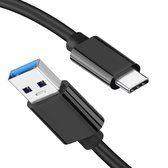 USB C Oplaadkabel 2.4A - 2 Meter - Zwart - USB C naar USB-A Oplader Kabel