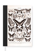 Notitieboek - Schrijfboek - Vlinder - Insecten - Dieren - Notitieboekje klein - A5 formaat - Schrijfblok