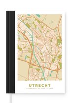 Notitieboek - Schrijfboek - Stadskaart - Utrecht - Vintage - Notitieboekje klein - A5 formaat - Schrijfblok - Plattegrond