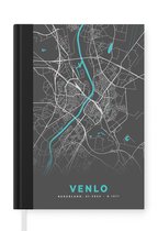 Carnet - Carnet d'écriture - Plan de la ville - Venlo - Grijs - Blauw - Carnet - Format A5 - Bloc-notes - Carte
