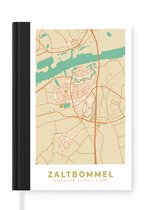 Notitieboek - Schrijfboek - Plattegrond - Zaltbommel - Vintage - Kaart - Stadskaart - Notitieboekje klein - A5 formaat - Schrijfblok