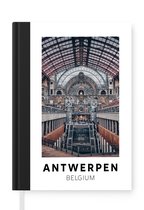 Notitieboek - Schrijfboek - Antwerpen - België - Trein - Notitieboekje klein - A5 formaat - Schrijfblok