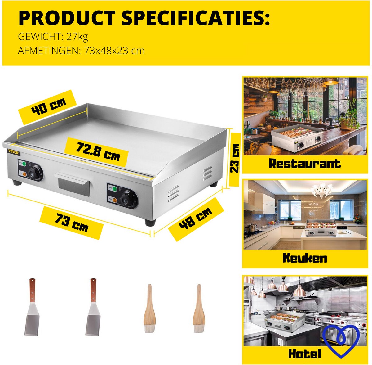 Magnificos Vevor elektrische bbq elektrische grill bakplaat