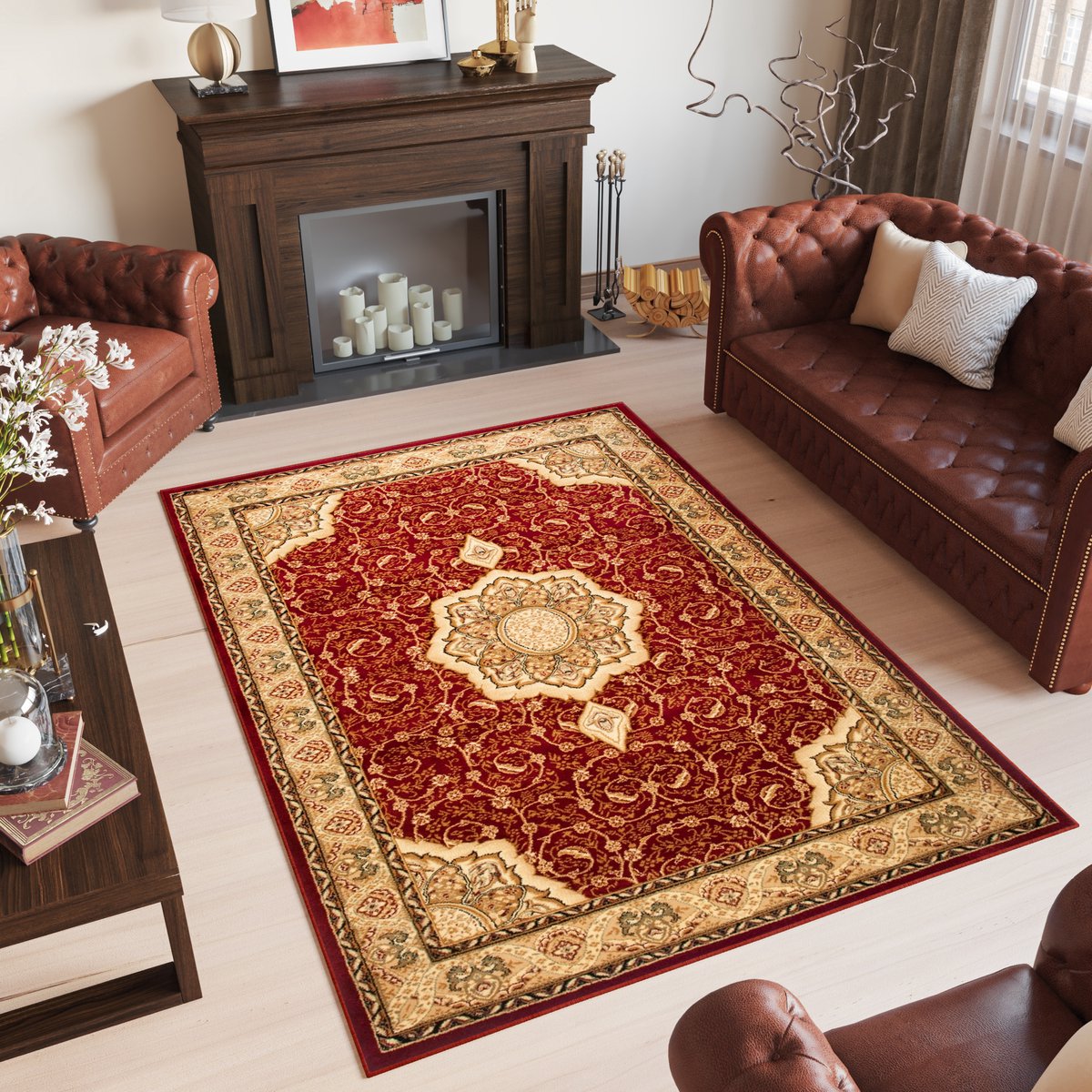 Tapiso Yesemek Vloerkleed Rood Perzisch Oriental Oosters Tapijt Maat- 300x400