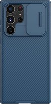 Telefoonhoesje geschikt voor Samsung Galaxy S22 Ultra 5G - Nillkin CamShield Pro Case - Blauw