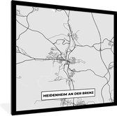 Fotolijst incl. Poster - Duitsland - Kaart - Stadskaart - Heidenheim An Der Brenz - Plattegrond - 40x40 cm - Posterlijst
