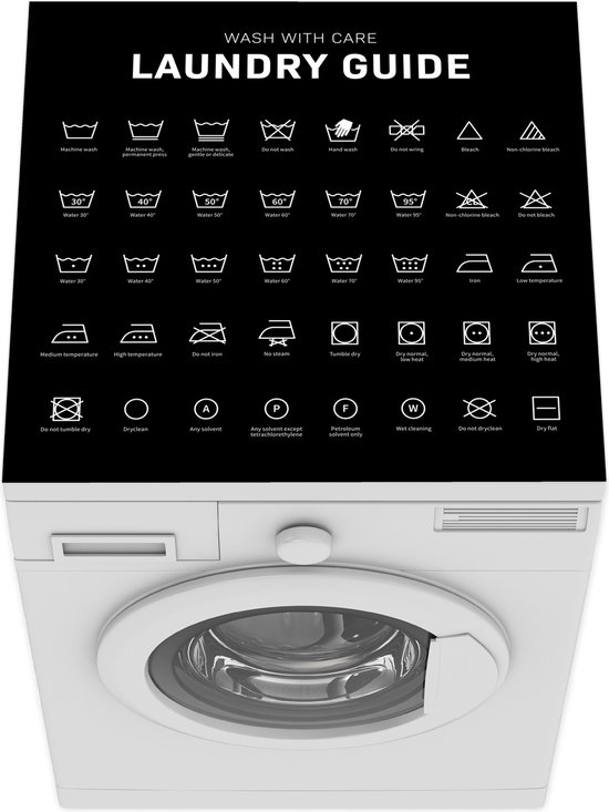 Protecteur de machine à laver - Tapis de machine à laver - Symboles de  lessive -... | bol.com