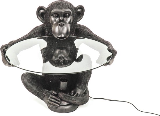 Housevitamin Monkey Lamp Table Black 50 cm