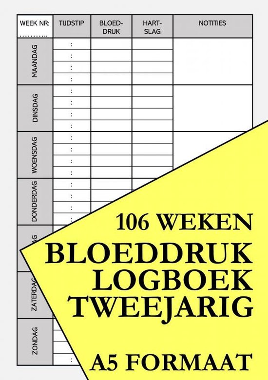 Bloeddruk Logboek Tweejarig - voor het Noteren van Bloeddruk ... - cover