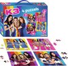 foto van K3 puzzel - 4 in 1 puzzel - 36/49/64/100 stukjes