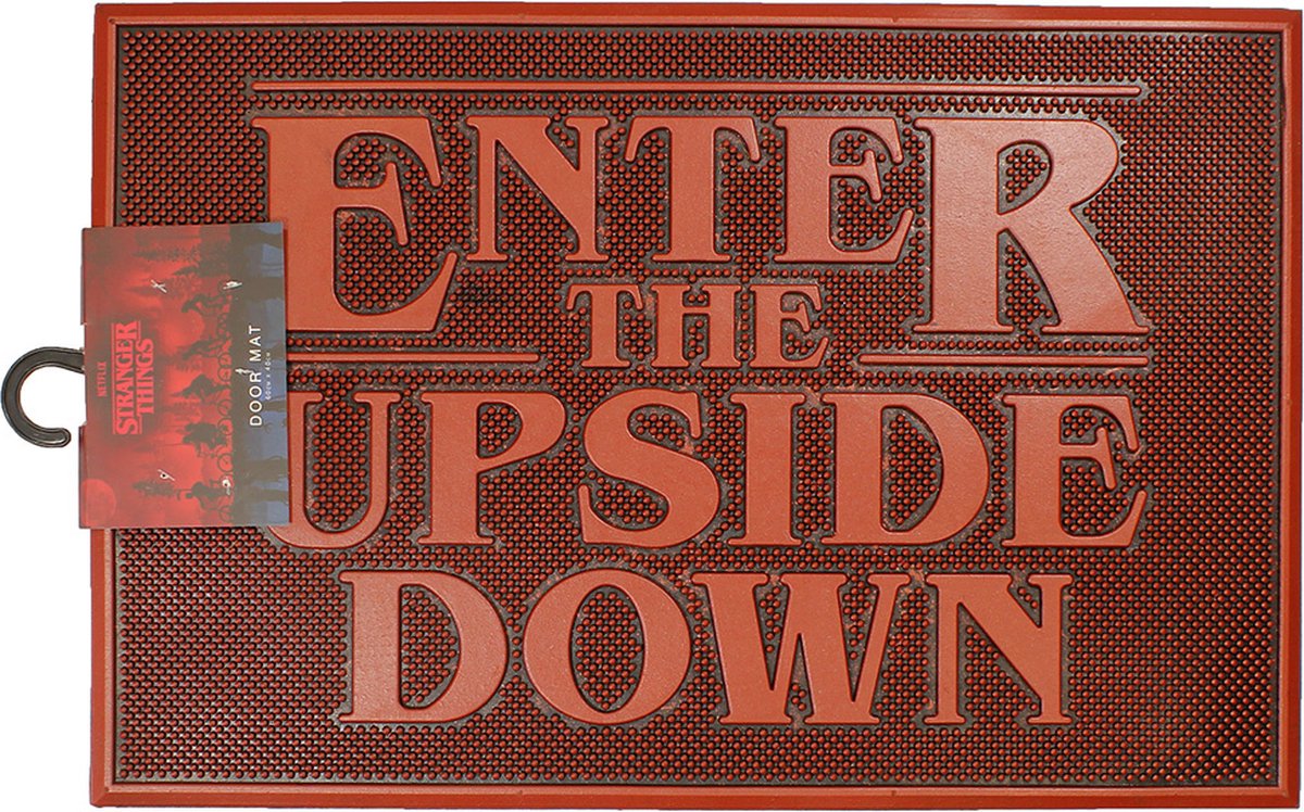 Stranger Things Enter The Upside Down Rubberen Deurmat Rood/Zwart - Officiële Merchandise
