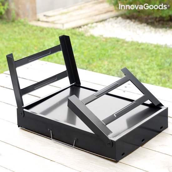 Opvouwbare draagbare barbecue voor gebruik met houtskool - Draagbare bbq - Opvouwbare barbecue - Kleine barbecue - Draagbare barbecue - Tafel bbq - Tafel bbq houtskool - Kleine bbq - Mini bbq van Merkloos — afbeelding 2