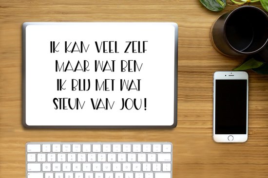 Autocollant pour ordinateur portable - 12,3 pouces - Force - Citations - Support - 30x22cm - Autocollants pour ordinateur portable - Peau pour ordinateur portable - Couverture