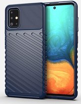 Samsung Galaxy A71 Hoesje TPU Thunder Design Blauw