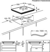 Electrolux EIS62449 Zwart Ingebouwd 60 cm Zone van inductiekookplaat 4 zone(s)