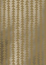 Cadeaupapier Kerst Modern Forest Goud K891662-7 - Toonbankrol breedte 50 cm