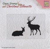 Nellie's Choice Christmas Silhouette Clear stamps rendier CSIL001 64x41mm