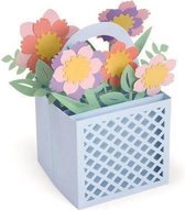 Sizzix Thinlits Die Set - 12PK Card in a Box Flower Basket 663578 Lynda