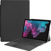 Tablet Hoes geschikt voor Microsoft Surface Pro 7 - Tri-Fold Book Case - Zwart