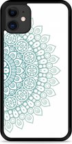iPhone 11 Hardcase hoesje Turqoise Mandala - Designed by Cazy