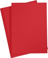 Colortime Carton Rouge Foncé A4 180 Gramme 20 Feuilles