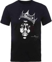 Biggie Smalls - Crown Face Heren T-shirt - M - Zwart