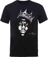 Biggie Smalls Heren Tshirt -M- Crown Face Zwart