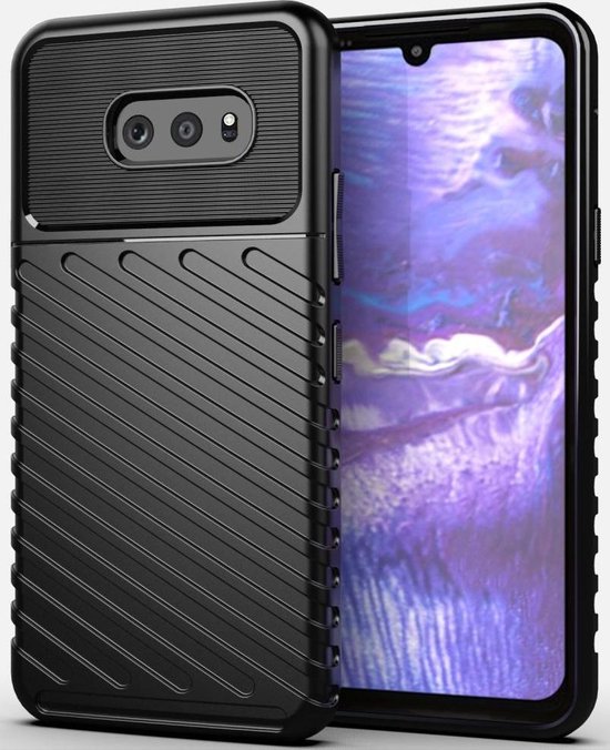LG G8X ThinQ Twill Thunder Texture Back Cover Zwart