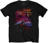 Pink Floyd Heren Tshirt -S- The Wall Flag & Hammers Zwart