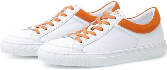 KUNOKA Gabrielle white/orange collar - Sneakers Dames - maat 40 - Wit Oranje  | bol.com