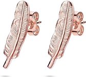 Twice As Nice oorbellen in rosé zilver, veertje Nvt