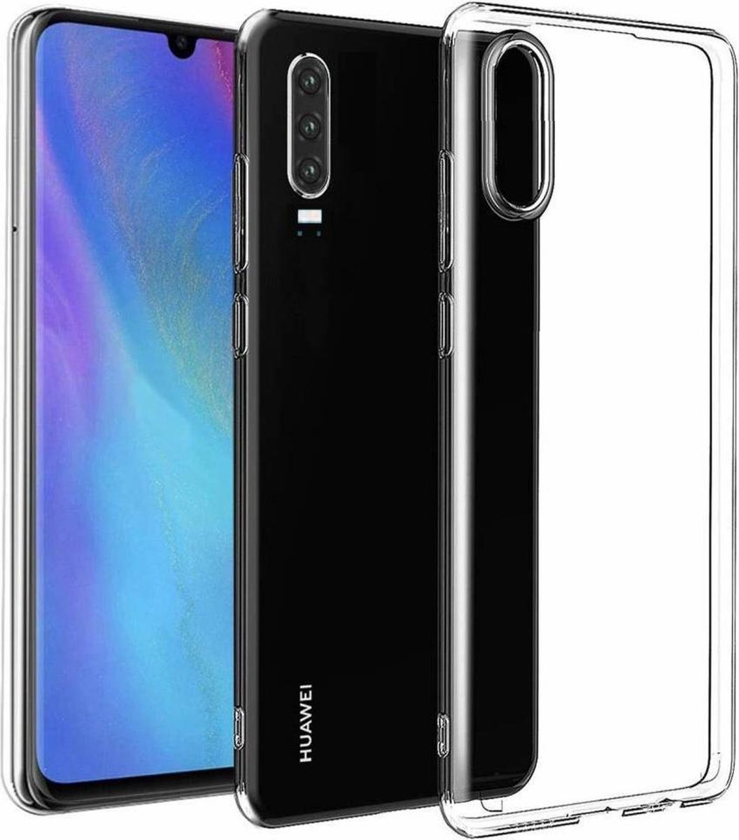 Ntech Hoesje Geschikt voor Huawei P30 Transparant TPU Back hoesje