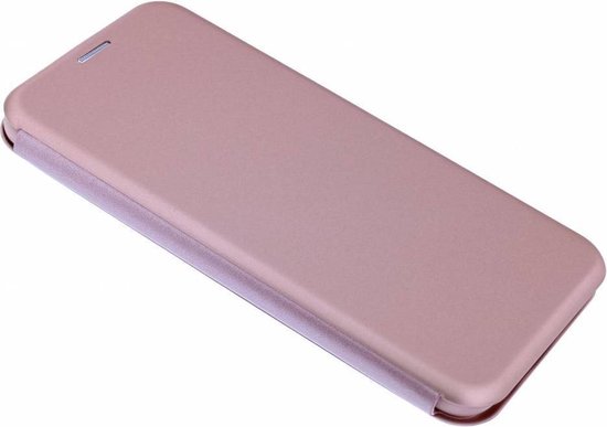 Samsung Galaxy S10 Plus Luxe Rose goud kunstleer Flip Cover met Magneetsluiting - van Bixb