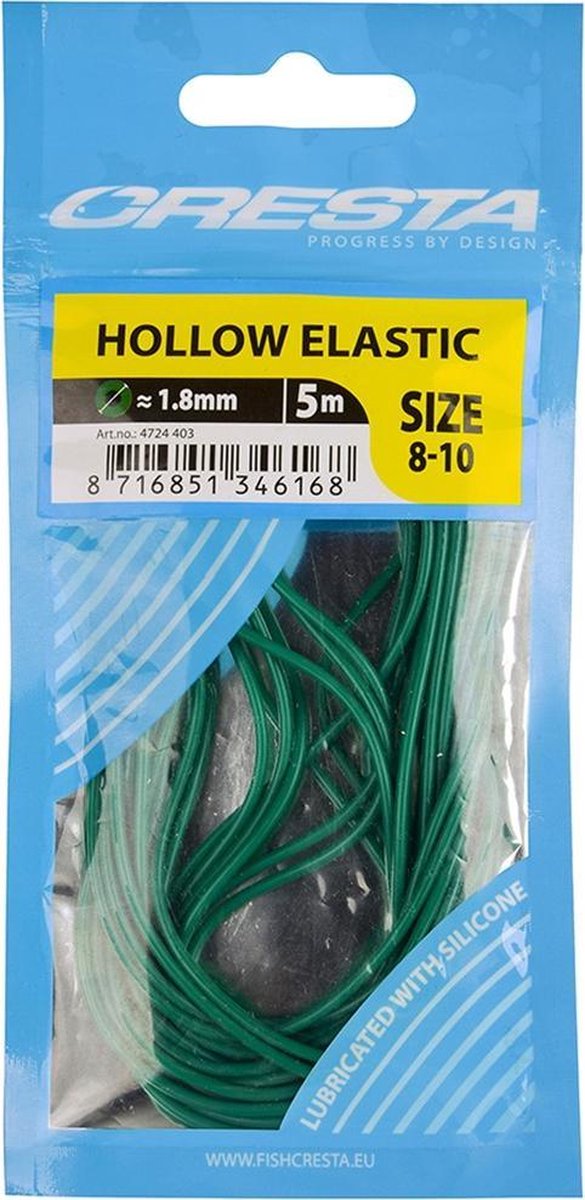 Cresta Hollow Elastic - 1.8mm - 5.00m - Hunter Green - Donkergroen