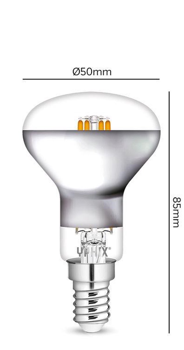 YPHIX LED lamp Herculis E14 kleine fitting 4.5W Dimbaar