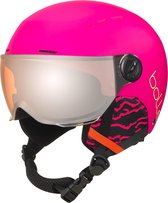 Casque de Ski Bollé Quiz Visor pour Filles - Matte Hot Pink / Orange Gun Visor Cat. 2 à 52 à 55 cm
