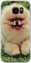 ADEL Siliconen Back Cover Softcase Hoesje voor Samsung Galaxy S7 - Dwergkees Pomeriaan Hond