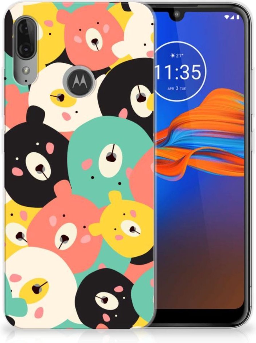 TPU Hoesje voor Motorola Moto E6 Plus Telefoonhoesje met Naam Bears