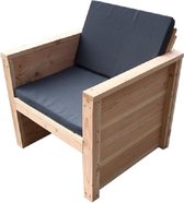 Wood4you - Chaise de jardin Vlieland Douglas 100Lx78Hx57P cm - Kit avec coussins