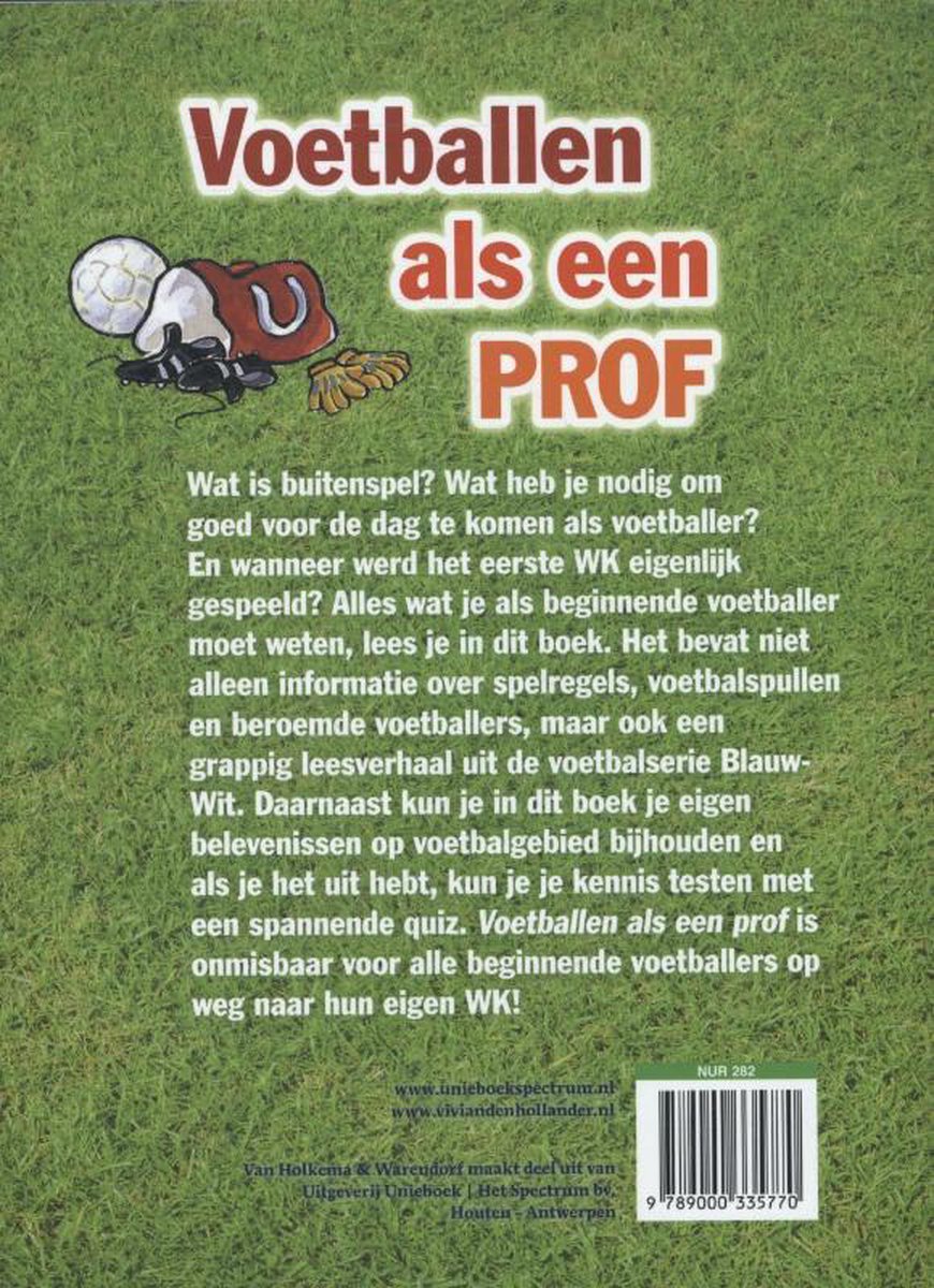 Voetballen als een prof - back cover