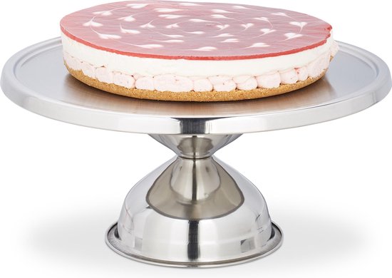 Fdit Support à gâteau rond Présentoir à gâteau rond en métal pour