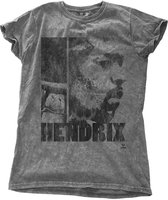 Jimi Hendrix Dames Tshirt -L- Let Me Live Grijs