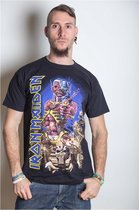 Iron Maiden Heren Tshirt -XL- Somewhere Back In Time Zwart