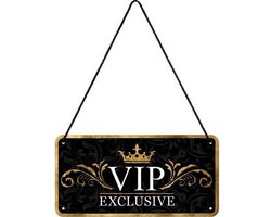 VIP Exclusive Hangend Metalen Bord 10 x 20 cm