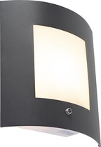 QAZQA emmerald - Moderne Wandlamp voor buiten - 1 lichts - D 90 mm - Donkergrijs - Buitenverlichting